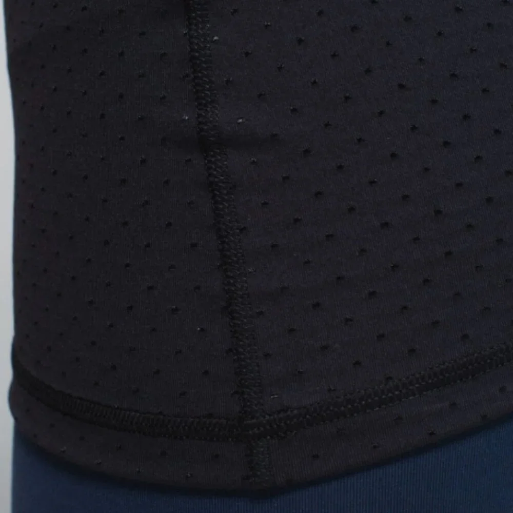Lululemon Power Y Perforated Racerback Luon Athletic Tank Top Shine Dot Black - Picture 2 of 4